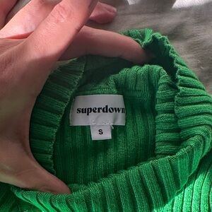 Superdown Vibrant Green Turtleneck Sweater